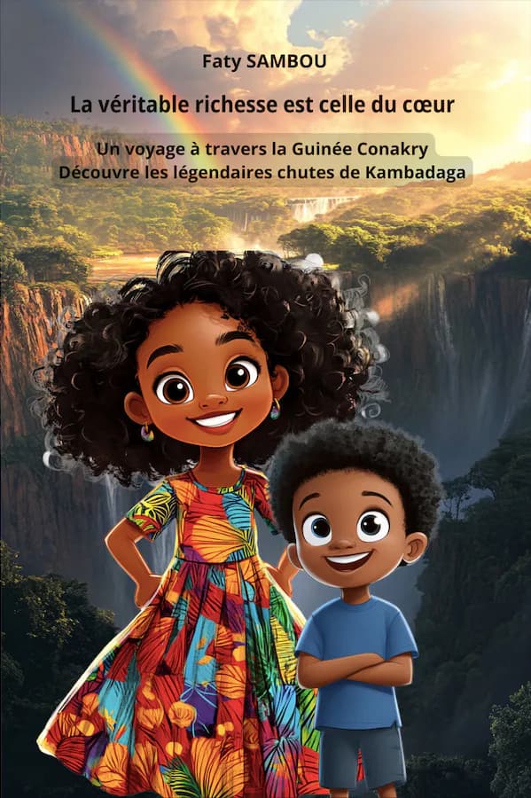 Couverture du livre jeunesse La véritable richesse est celle du cœur, inspiré de Guinée
